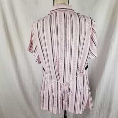 motherhood-maternity-pink-brown-collared-blouse-size-1x
