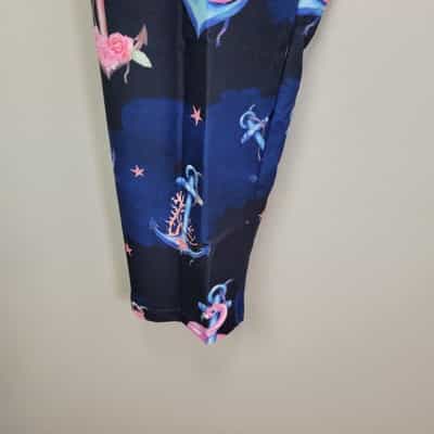 flamingos-and-anchors-polyester-spandex-ankle-leggings-extended-plus-size