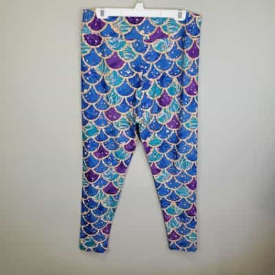 Karmen Anne Jewel Tone Mermaid Polyester Spandex Ankle Leggings Curvy Plus