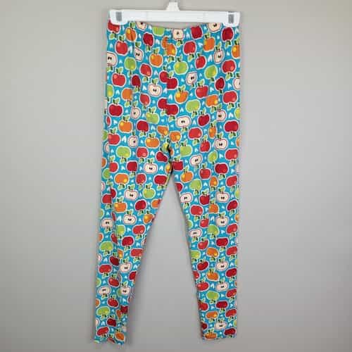 apples-and-heart-print-polyester-spandex-ankle-leggings-plus-size-os-fits-all