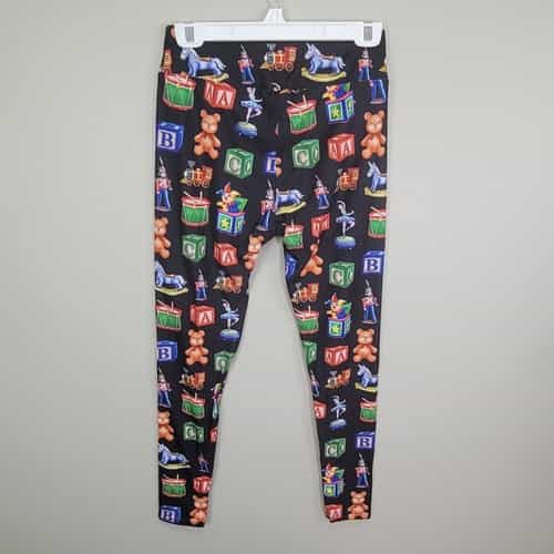 childrens-toys-polyester-spandex-black-ankle-leggings-one-size-fits-all