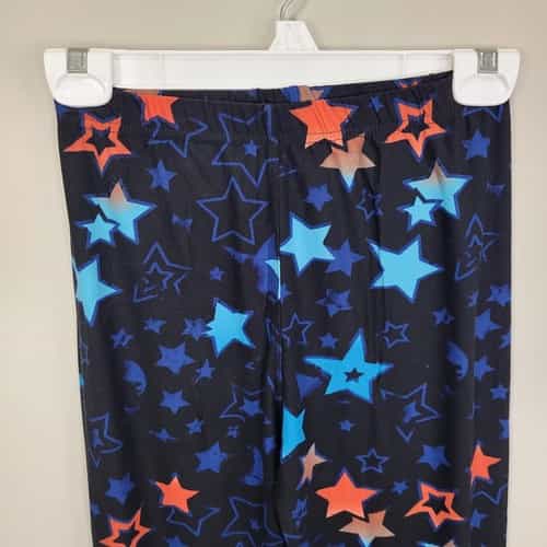 star-print-polyester-spandex-ankle-leggings-one-size-fits-all