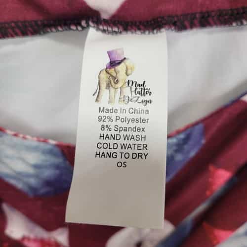 gray-and-white-ornament-print-polyester-spandex-burgundy-ankle-leggings-one-size