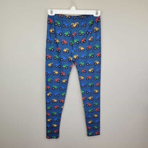 Mad Hatter Design Toy Tractor Print Polyester Spandex Ankle Leggings OS Fits All