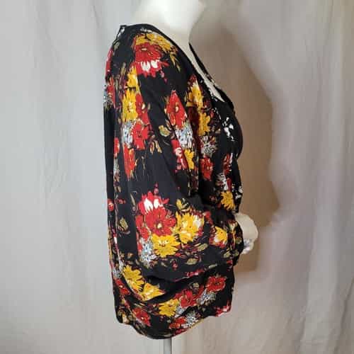 time-and-tru-floral-print-kimono-open-front-lightweight-bohemian-cardigan-os