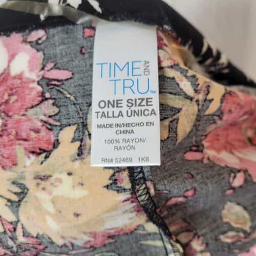 time-and-tru-floral-print-kimono-open-front-lightweight-bohemian-cardigan-os