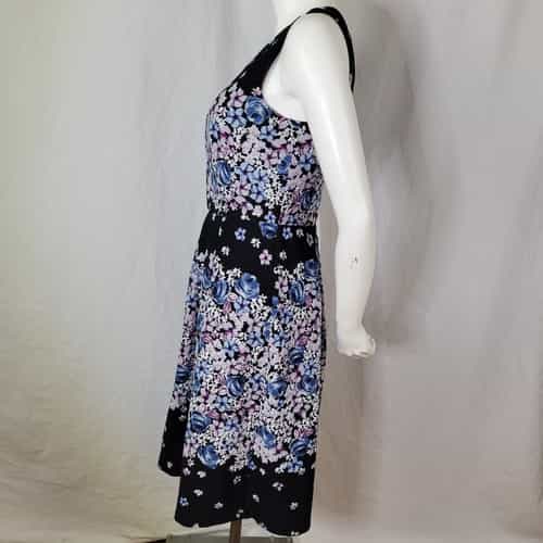 karl-lagerfeld-black-floral-print-lined-sleeveless-dress-size-4