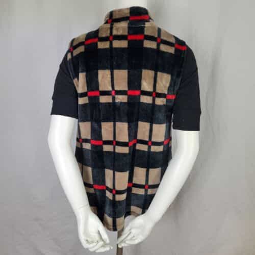 effeci-woman-plaid-zip-front-double-pocket-vest