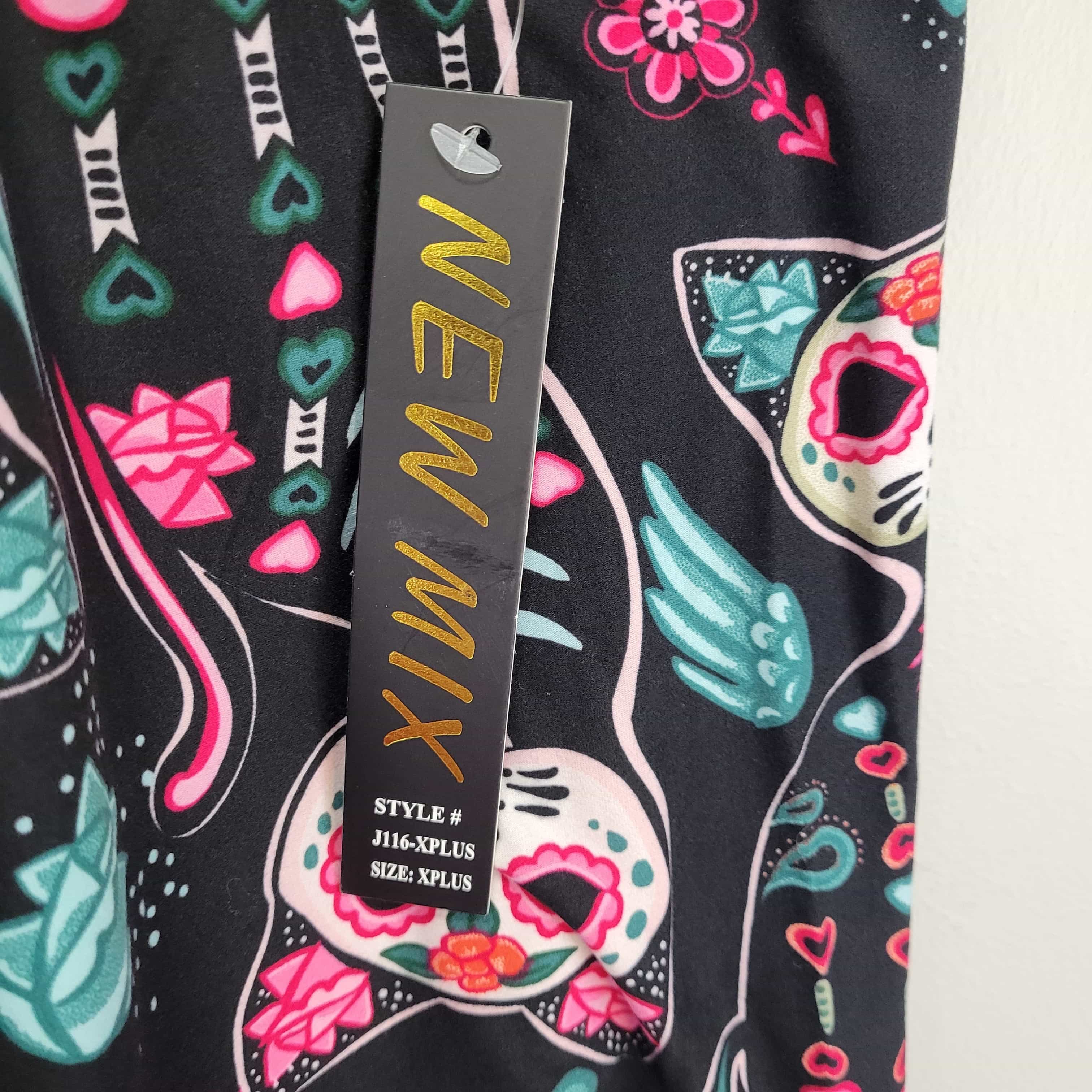 new-mix-sugar-skull-kittens-polyester-spandex-ankle-leggings-extra-plus-size