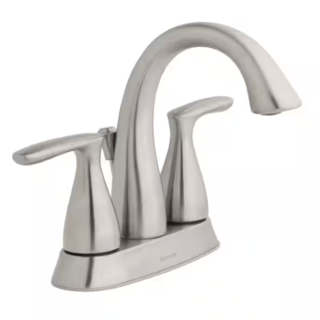 Glacier Bay 1009 053 336 Meansville 4 in. Centerset Double-Handle Bathroom Faucet in Brushed Nickel