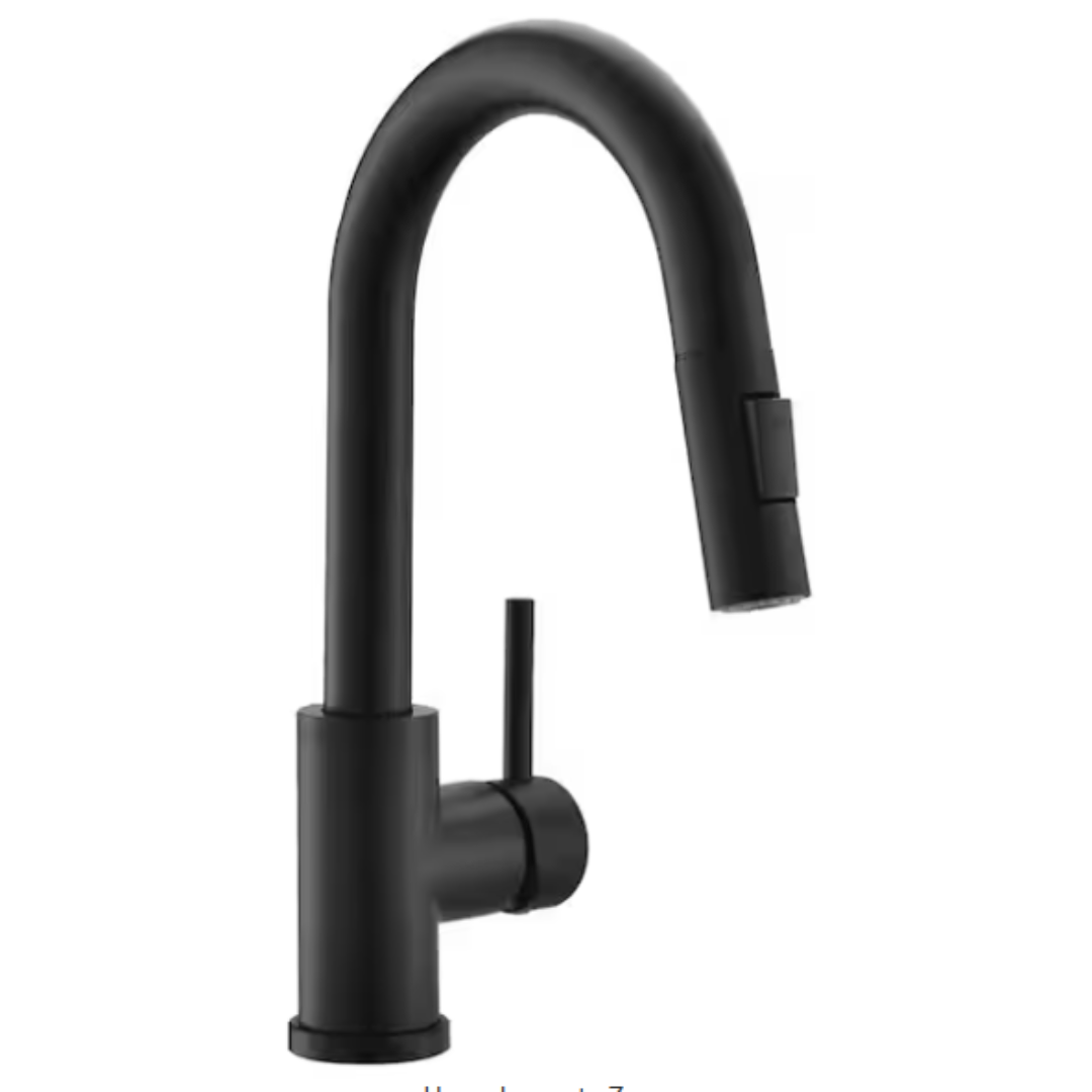 Flynama 1300-33B-SS-US Single Handle Stainless Steel Bar Faucet Deckplate Not Included in Matte Black