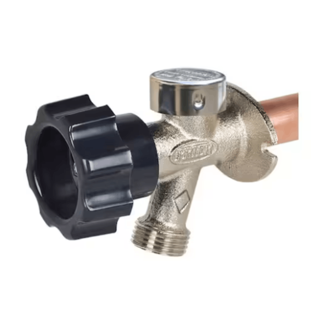 Prier Products 478-12 1/2 in. x 12 in. Brass MPT x SWT Half-Turn Frost Free Anti-Siphon Outdoor Sillcock Valve