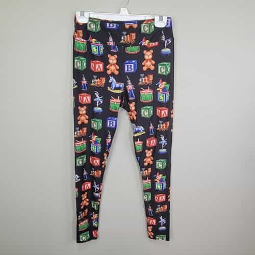 Children’s Toys Polyester Spandex Black Ankle Leggings One Size Fits All
