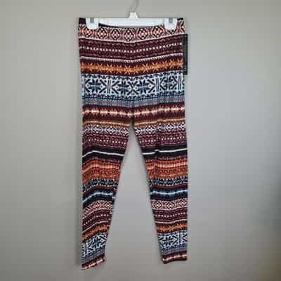 Leggings Depot Tribal Fall Winter Stripes Poly Spandex Leggings Extra Plus Size