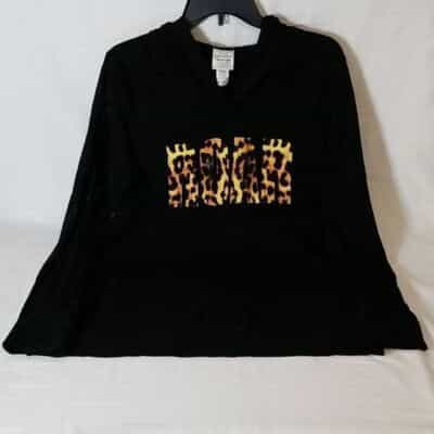 Rocker Girl Hooded Long Sleeve Burnout T-Shirt Size XXL