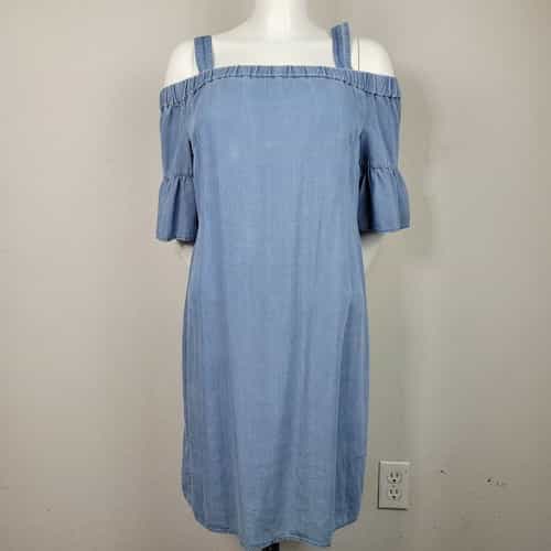 Westport Light Blue Denim Shift Dress