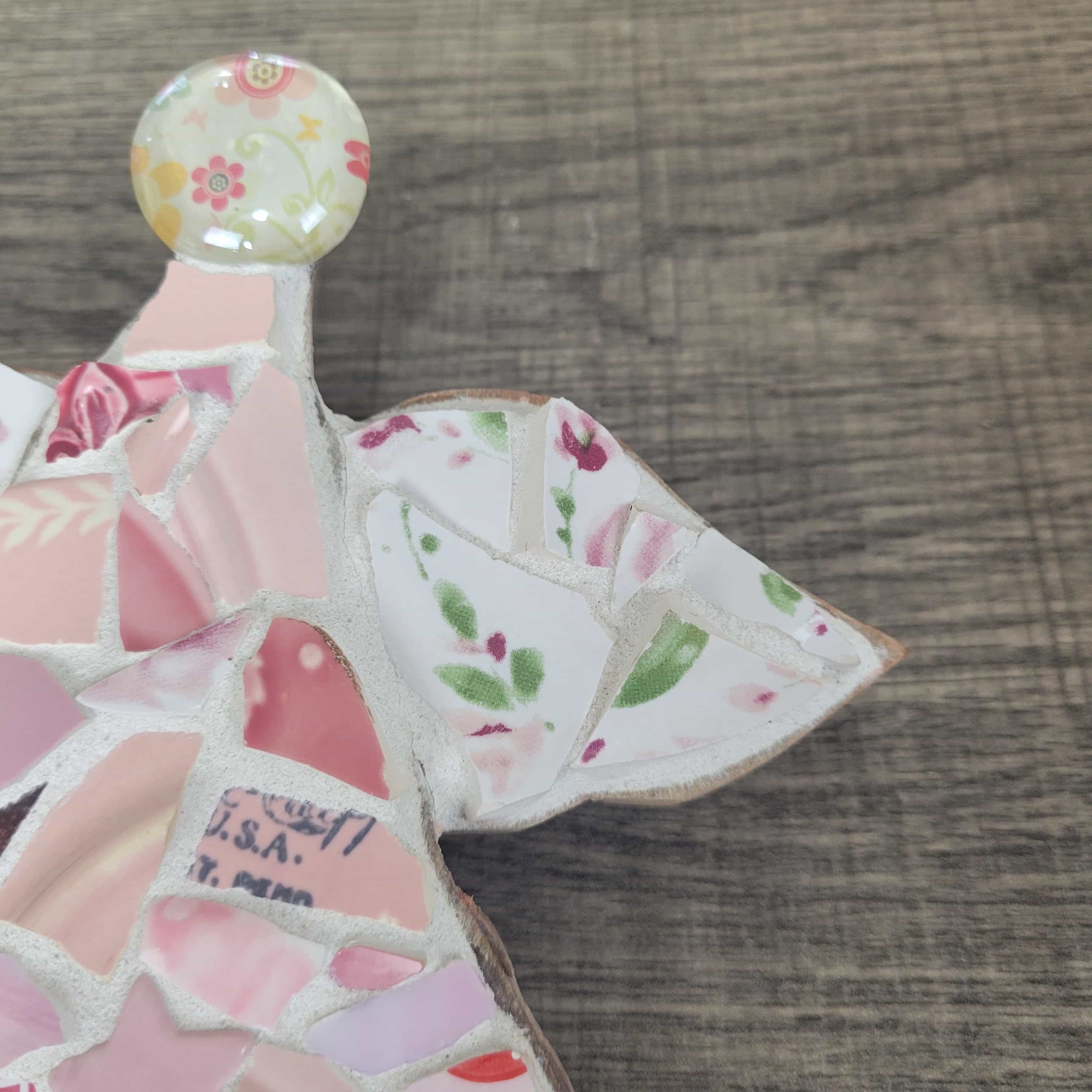 mosaic-angel-wall-decor-pink-floral-plate-shards-art-handmade-ornament