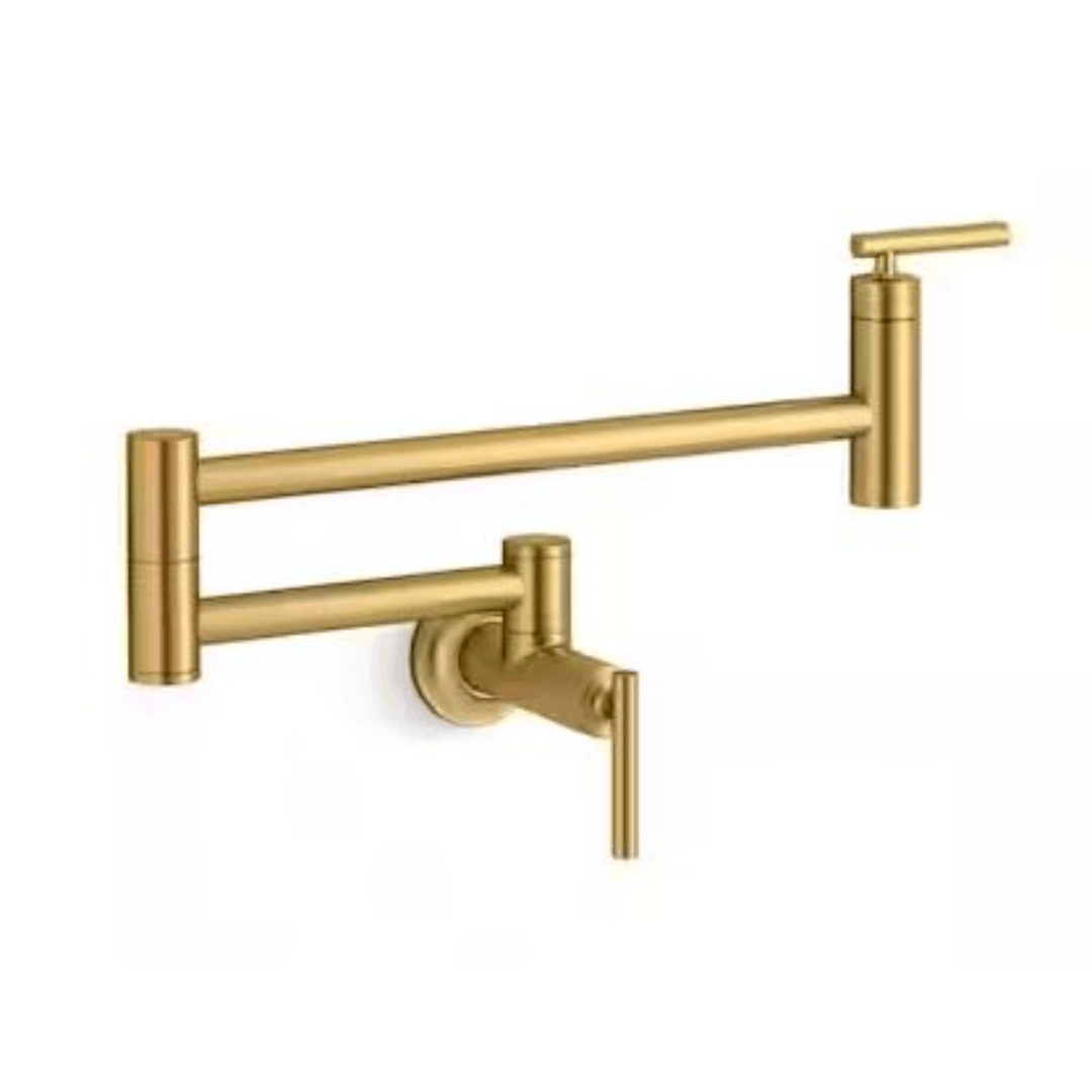 KOHLER 35745-2MB Wall Mount Pot Filler in Vibrant Brushed Moderne Brass