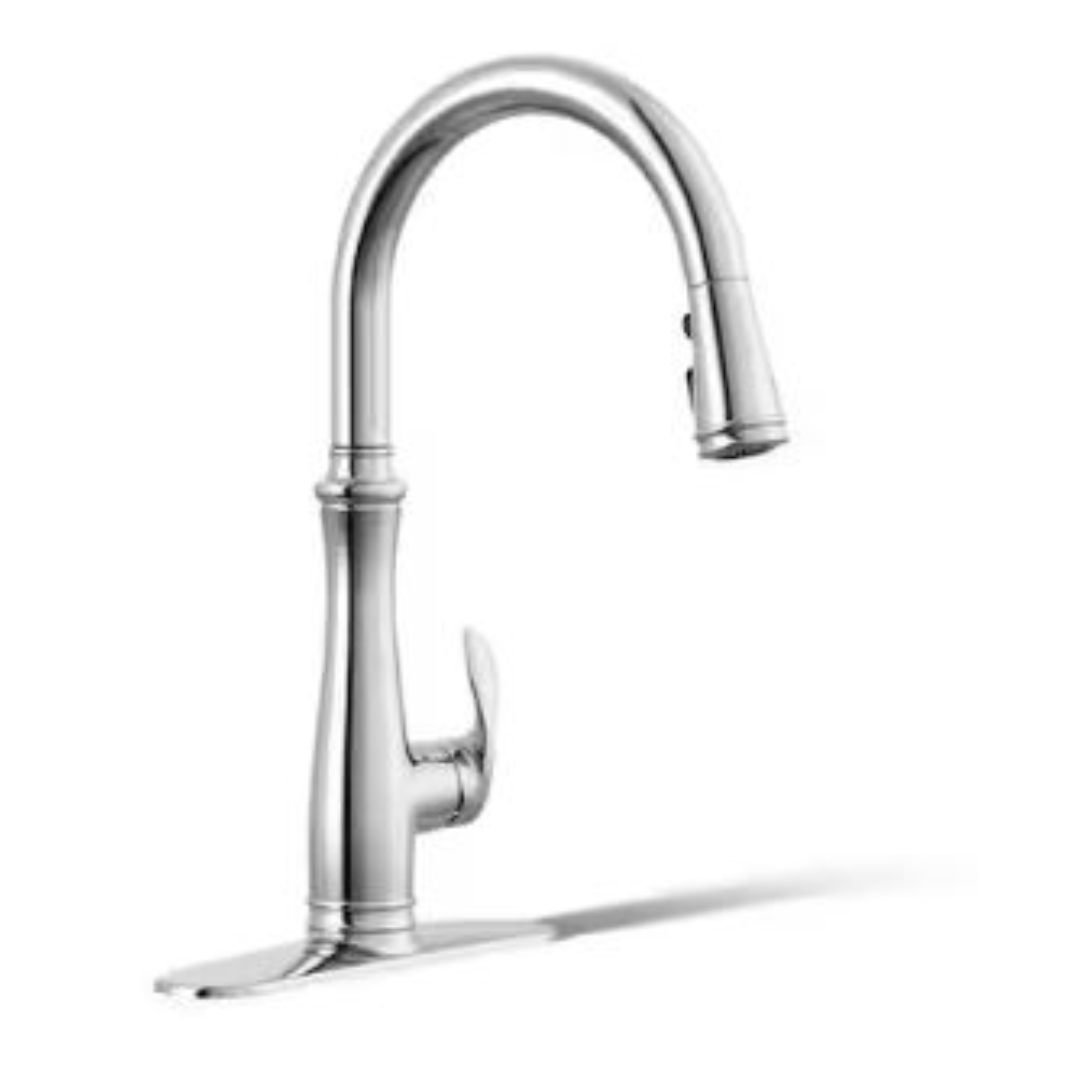 KOHLER 29108-CP Bellera Single Handle Touchless Pull Down Kitchen Faucet in Polished Chrome