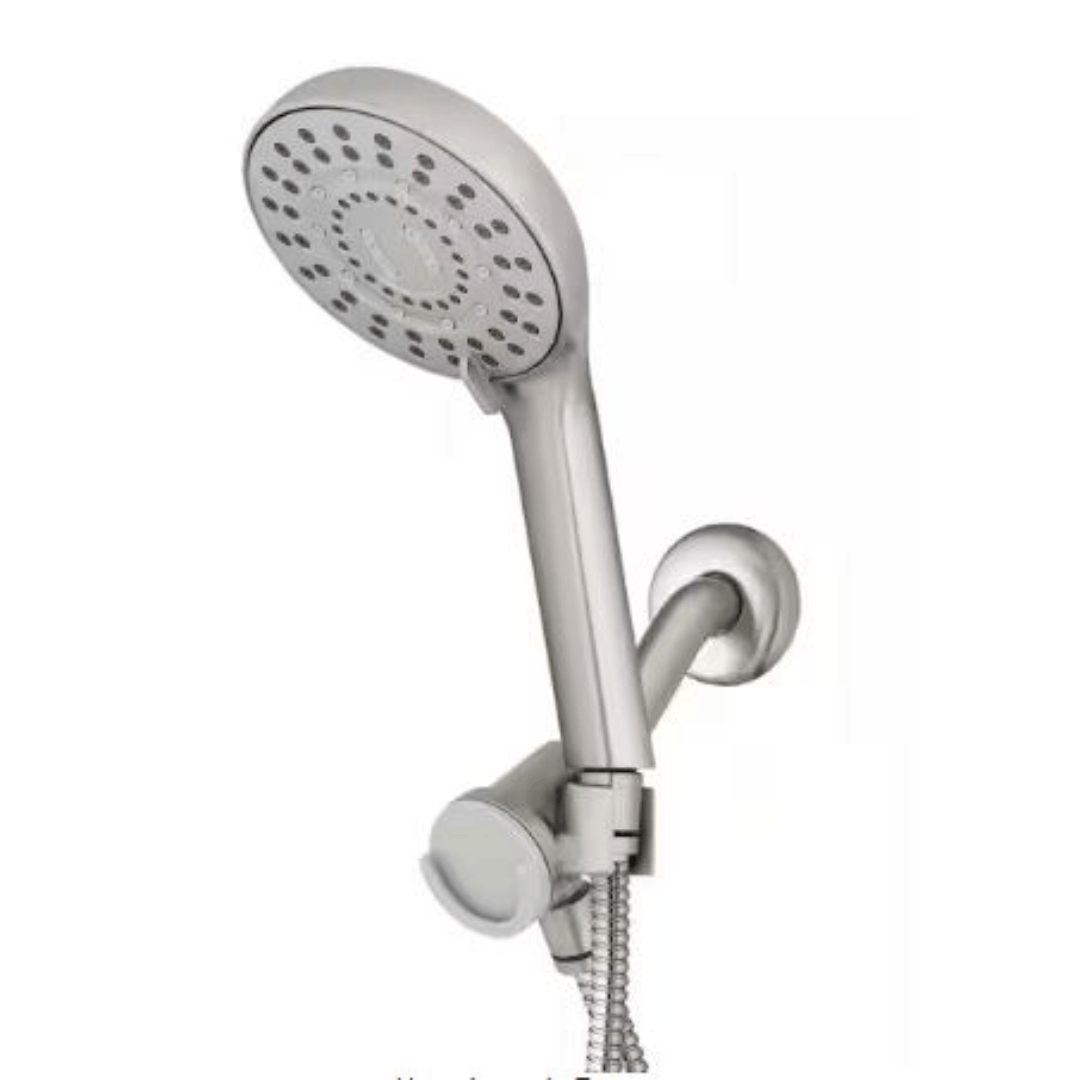 Waterpik QMR-869ME 8-Spray Wall Mount Magnet Assist Multi Height Handheld Shower Head 1.8 GPM in Brushed Nickel