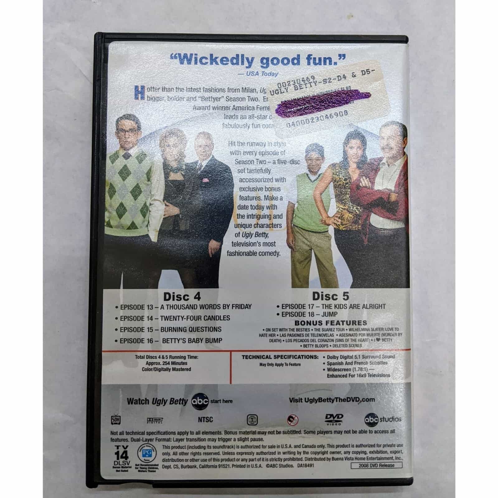 ugly-betty-dvd-tv-series-season-2-discs-45-disc-replacement