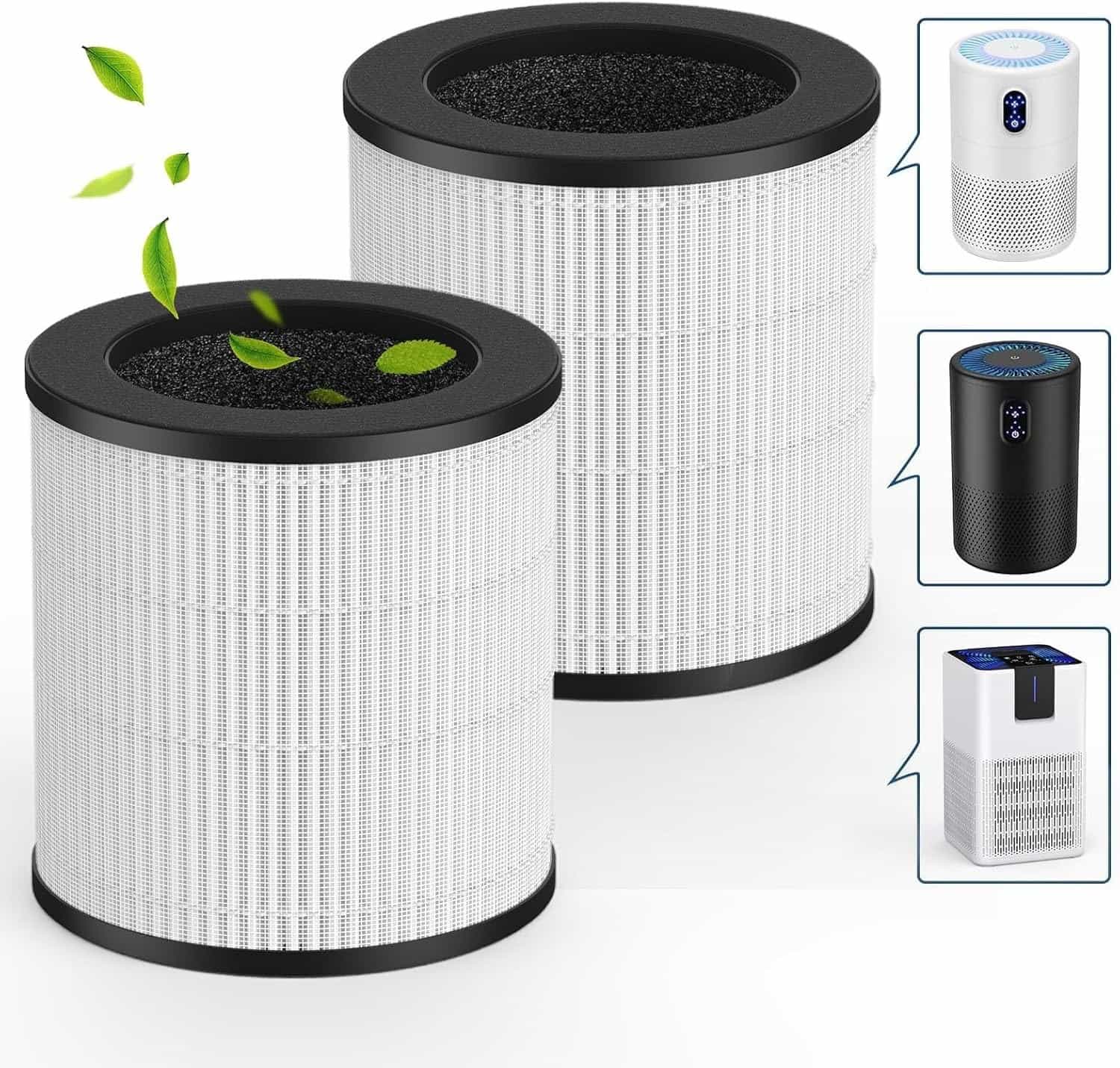 2 pack Mooka B-D02L M05 Vewior B-D02U Tailulu D10 HEPA Filter for Air Purifier
