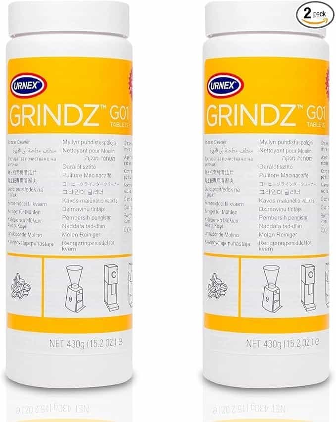 2 Pack New Sealed Urnex Grindz G01 Coffee Grinder Cleaning Tablets 15.2 oz