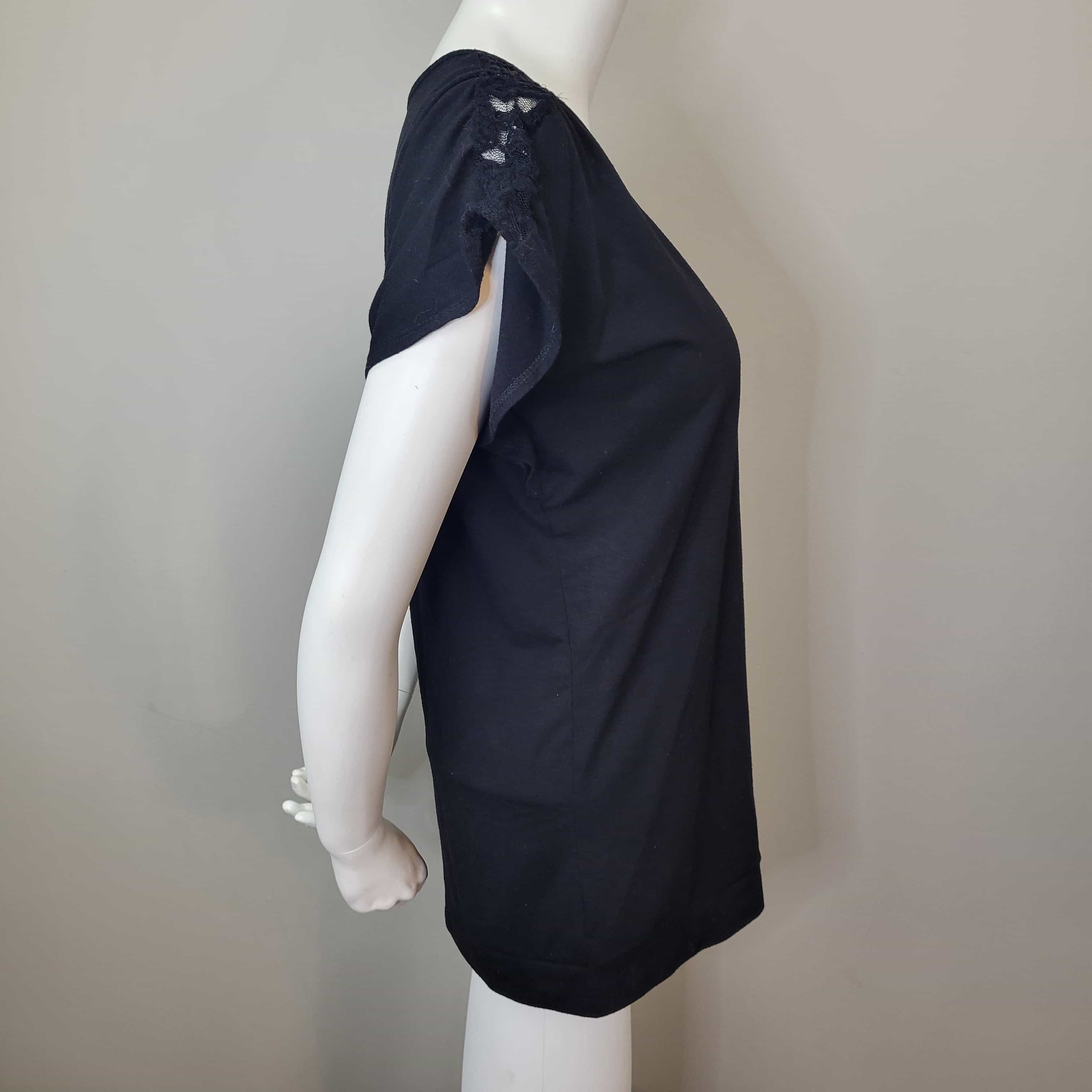 oh-baby-black-tie-waist-tunic-top-with-lace-shoulder-detail-short-sleeve-sz-m