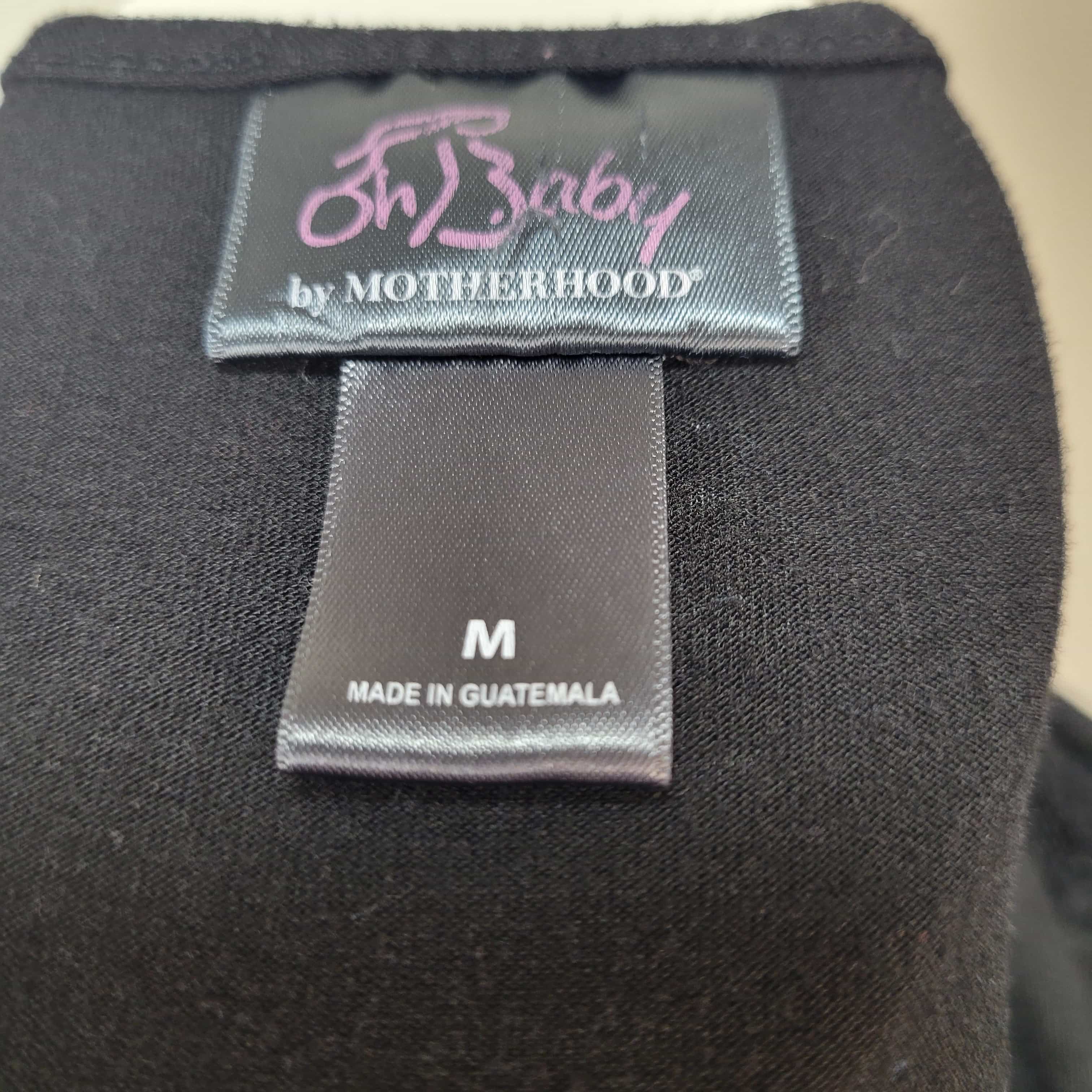 oh-baby-black-tie-waist-tunic-top-with-lace-shoulder-detail-short-sleeve-sz-m