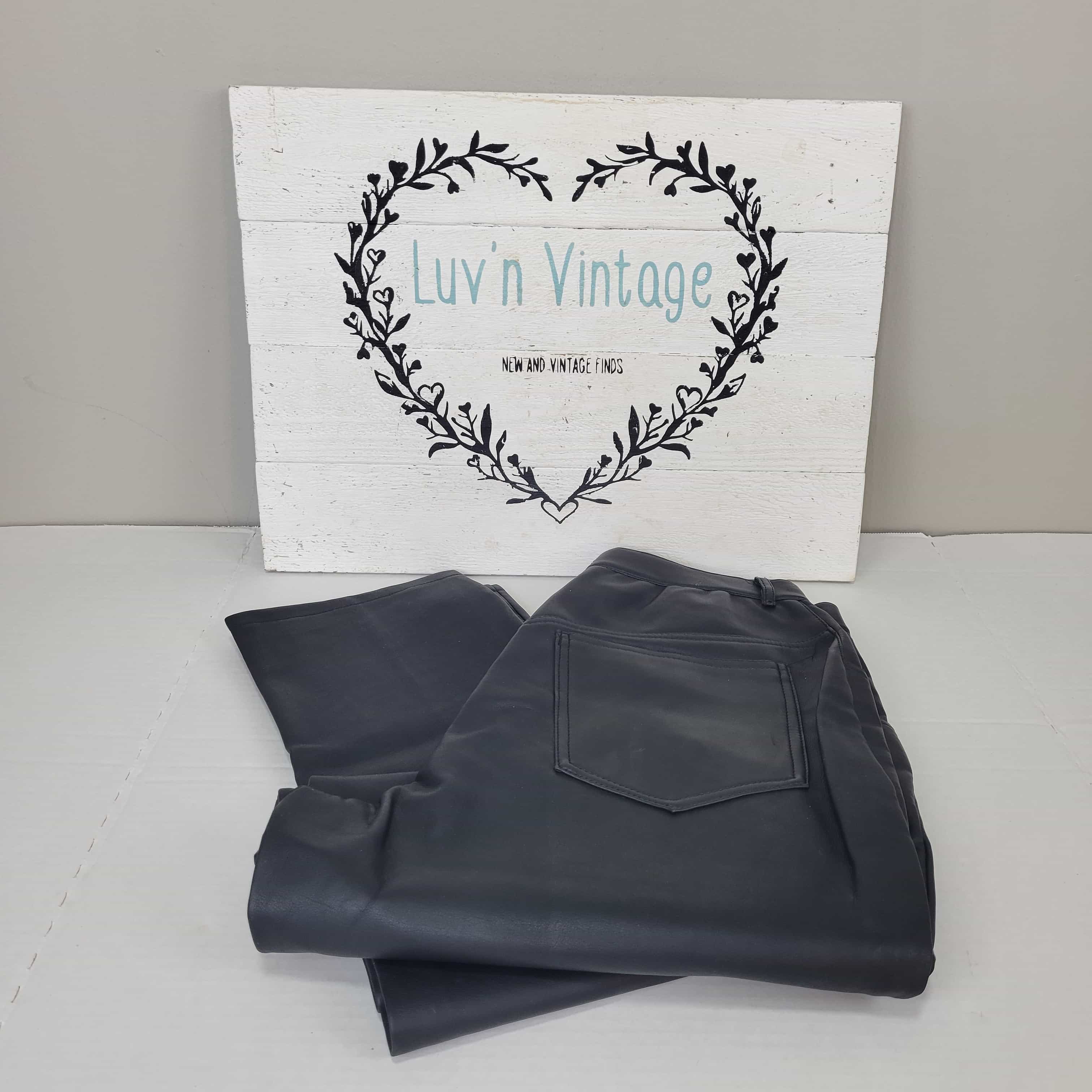 Chevere Faux Leather High Waist Dress Pants Career Casual Trousers Junior 11/12