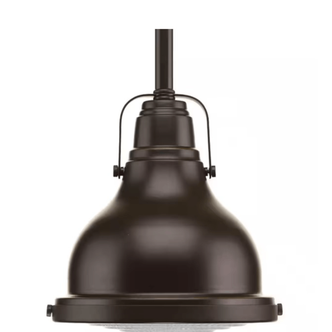 Progress Lighting P5050-108 Fresnel Collection 1-Light Oil Rubbed Bronze Mini Pendant