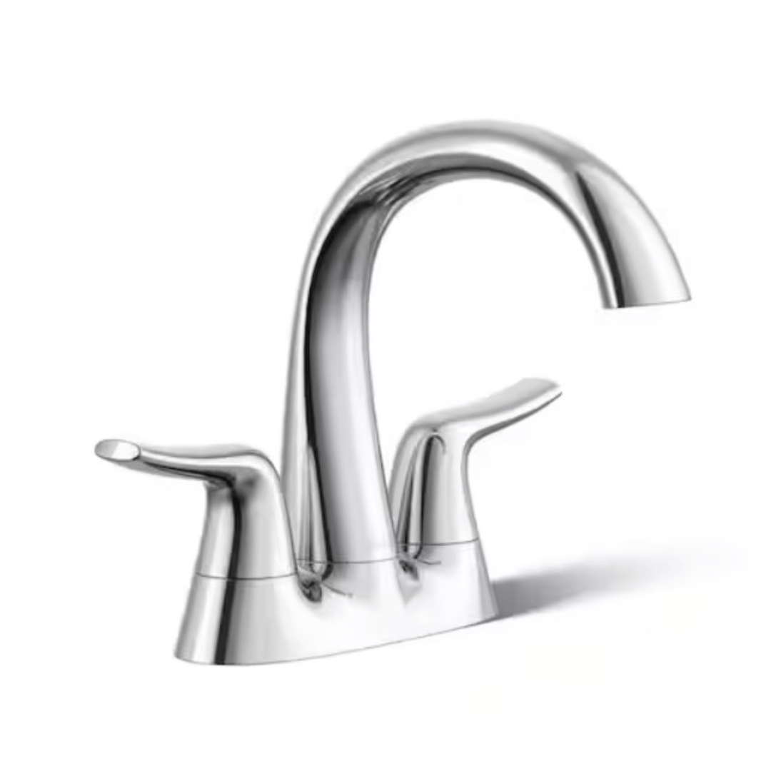 KOHLER R28891-4D-CP Easmor 4 in. Centerset Double Handle Bathroom Faucet in Polished Chrome