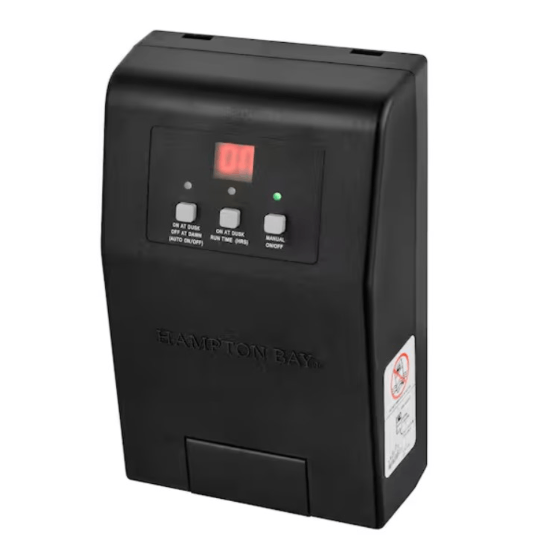 Hampton Bay ER-60-1215-AL Low Voltage 60-Watt Plastic Landscape Lighting Transformer with Dusk to Dawn Operation