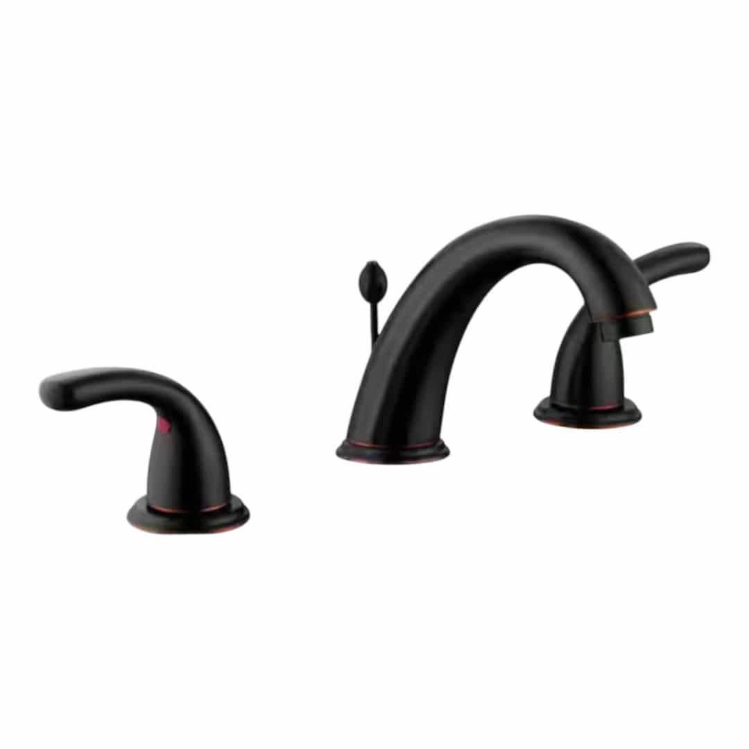 Glacier Bay HD67530W-6027D Builders 8 in. Widespread Double-Handle High-Arc Bathroom Faucet in Bronze