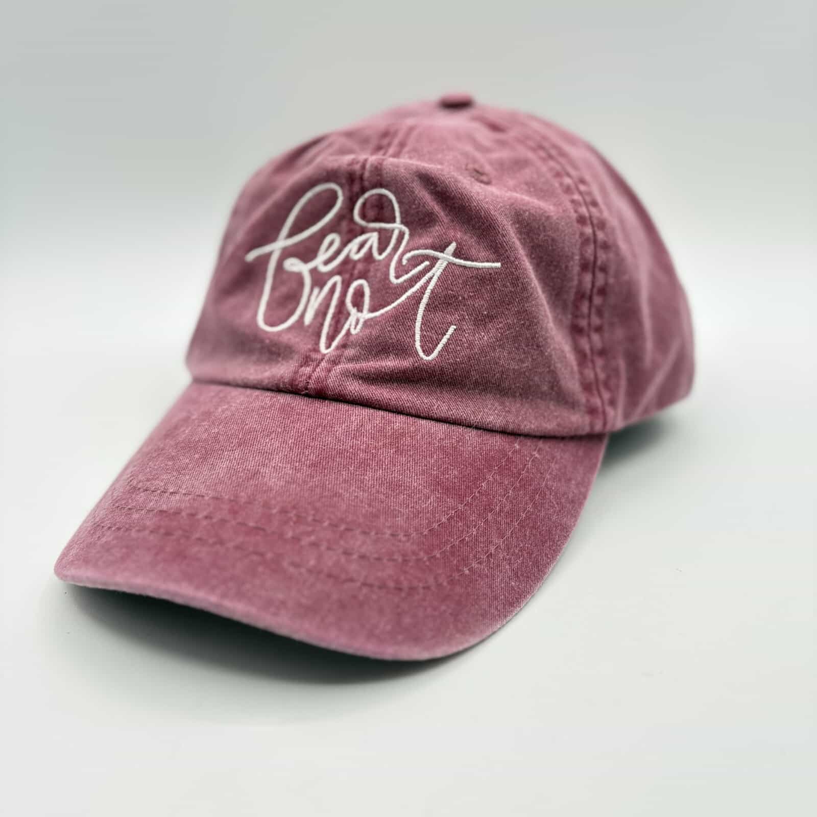 Adams Brand Distressed 'Fear Not' Mauve Adjustable Cap