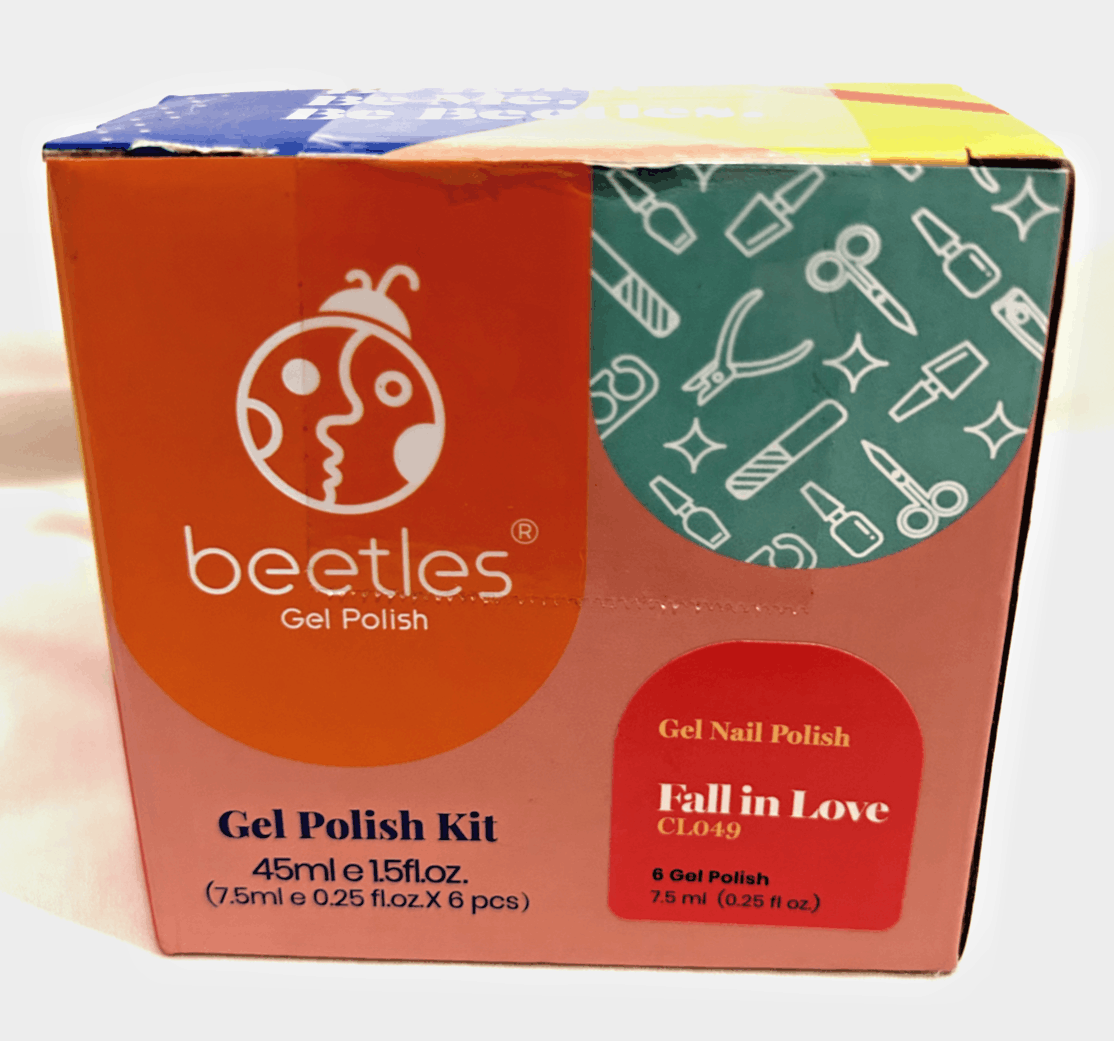 Beetles Red Gel Nail Polish Set - 6 Colors Fall in Love  CL049