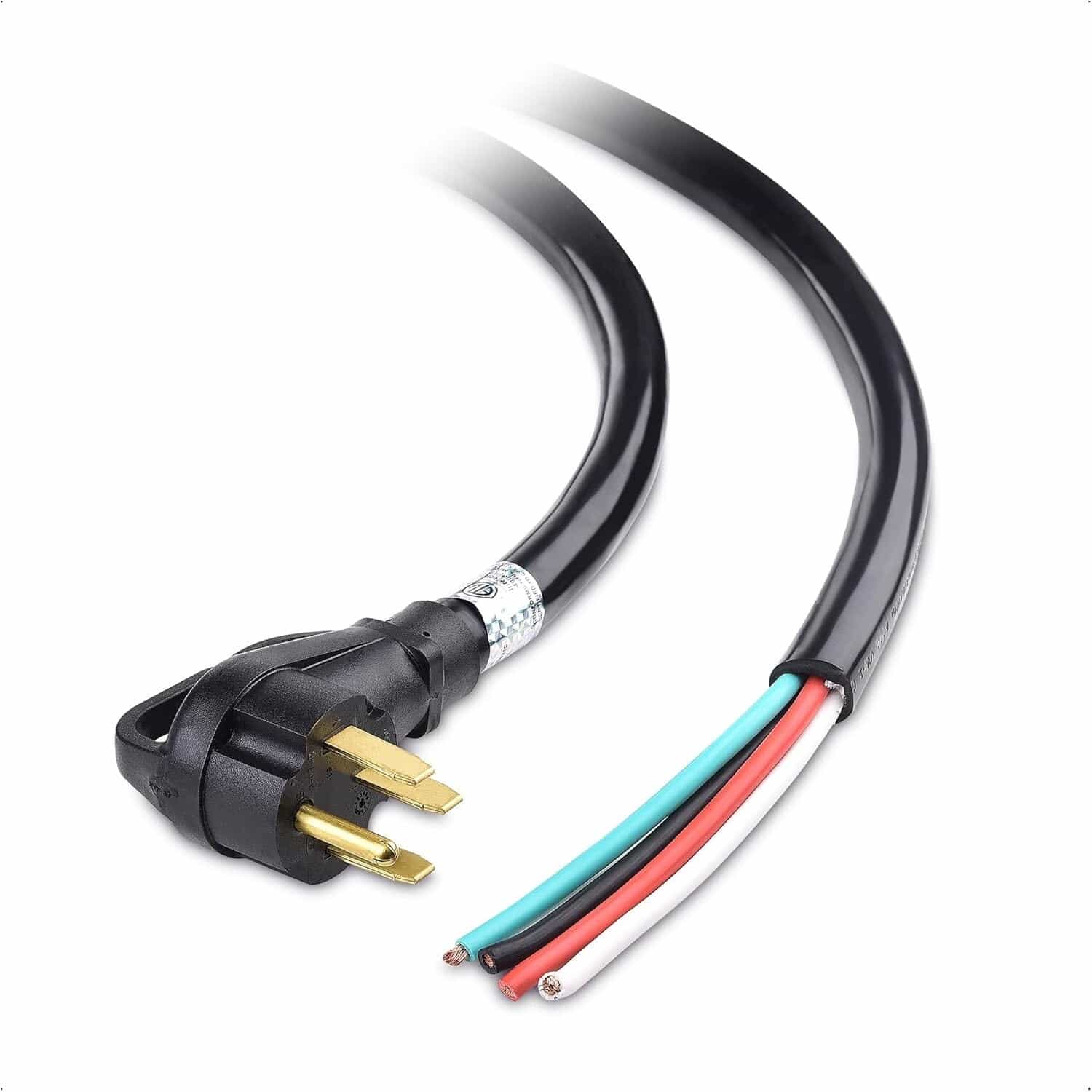 Cable Matters 4-Prong 50 Amp 10' RV/Generator Power Cord N14-50P to Bare Wire