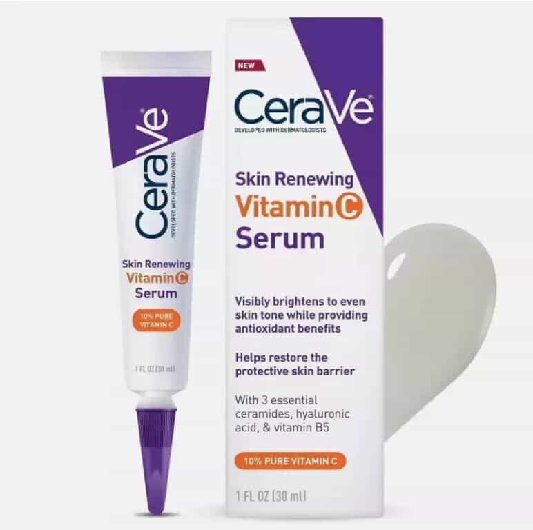CeraVe Skin Renewing Vitamin C Serum with Hyaluronic Acid 1oz (30 ml)