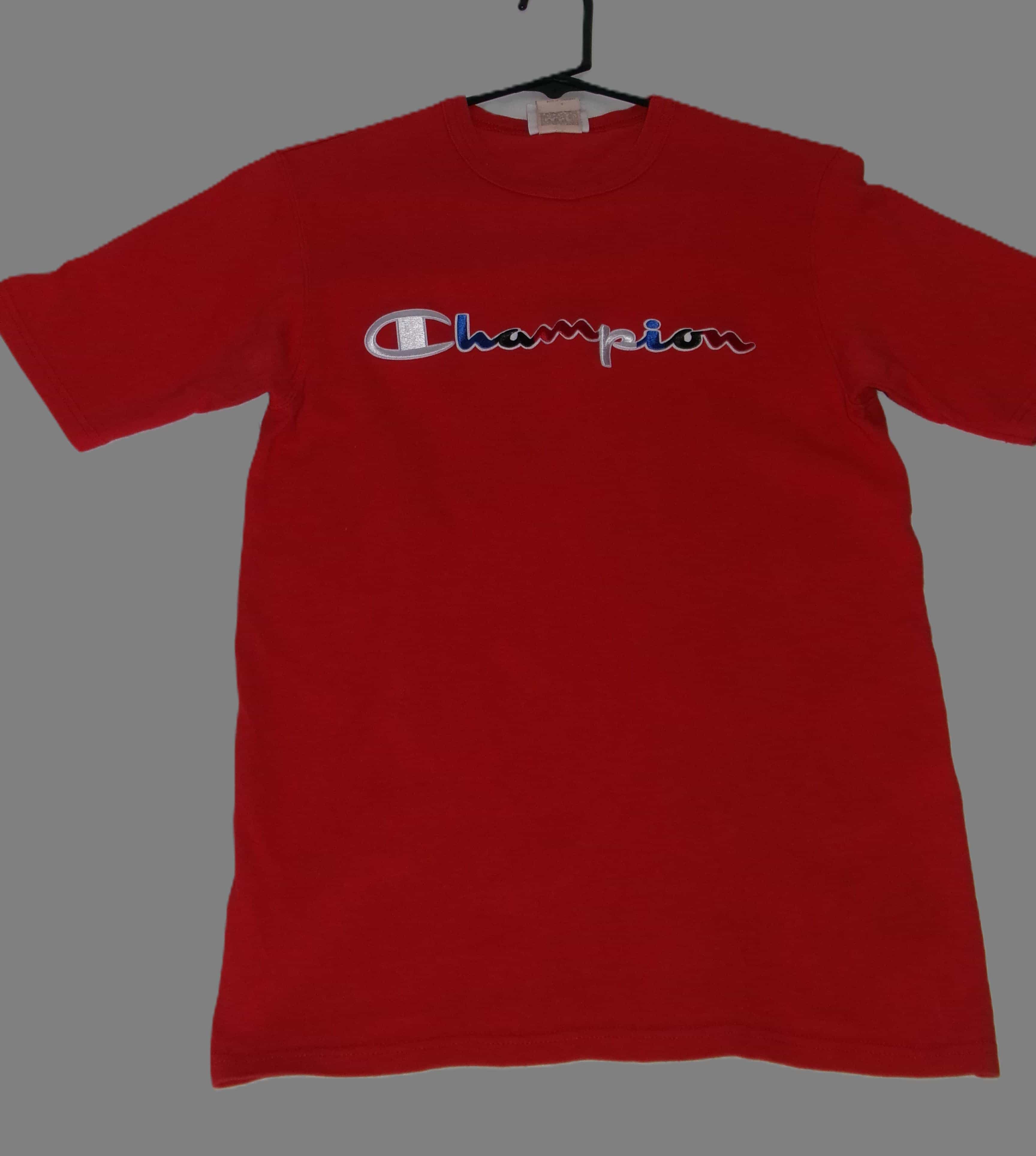 Champion Spell Out Tee Size S Vintage 100% Cotton