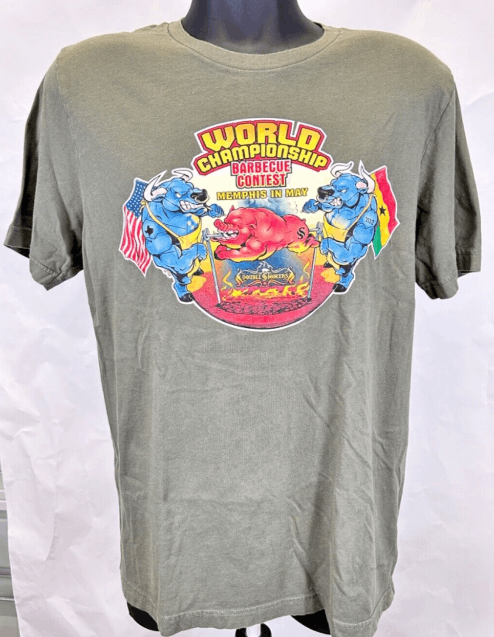 EUC 2022 Memphis In May Championship Double Smokers Barbecue Contest T-Shirt XL