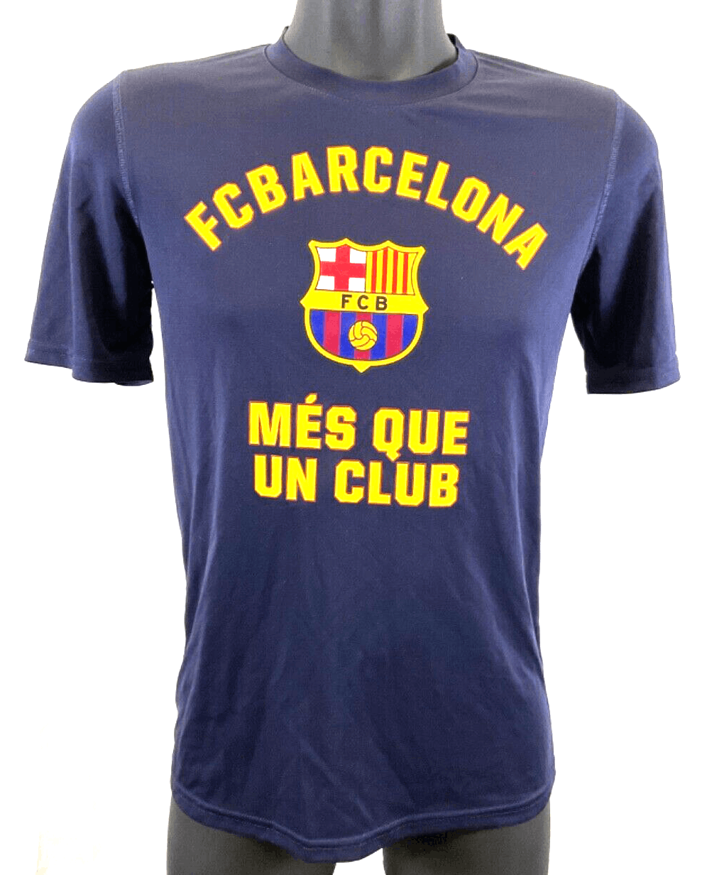 EUC Blue Futbol Club Barcelona Shirt "Mes Que un Club" Official Youth, Size XL