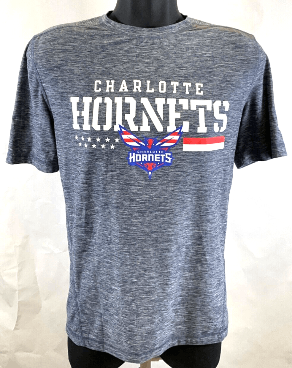 EUC Fanatics NBA Charlotte Hornets Blue Gray Shirt, Medium