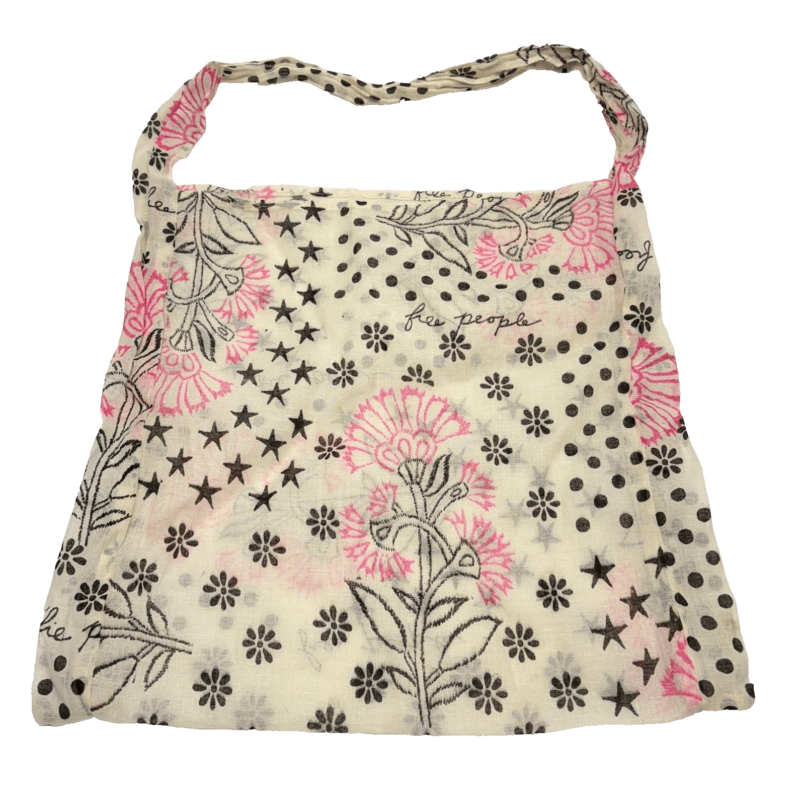 EUC Free People Hobo Bag/Shopping Bag Pink Flowers