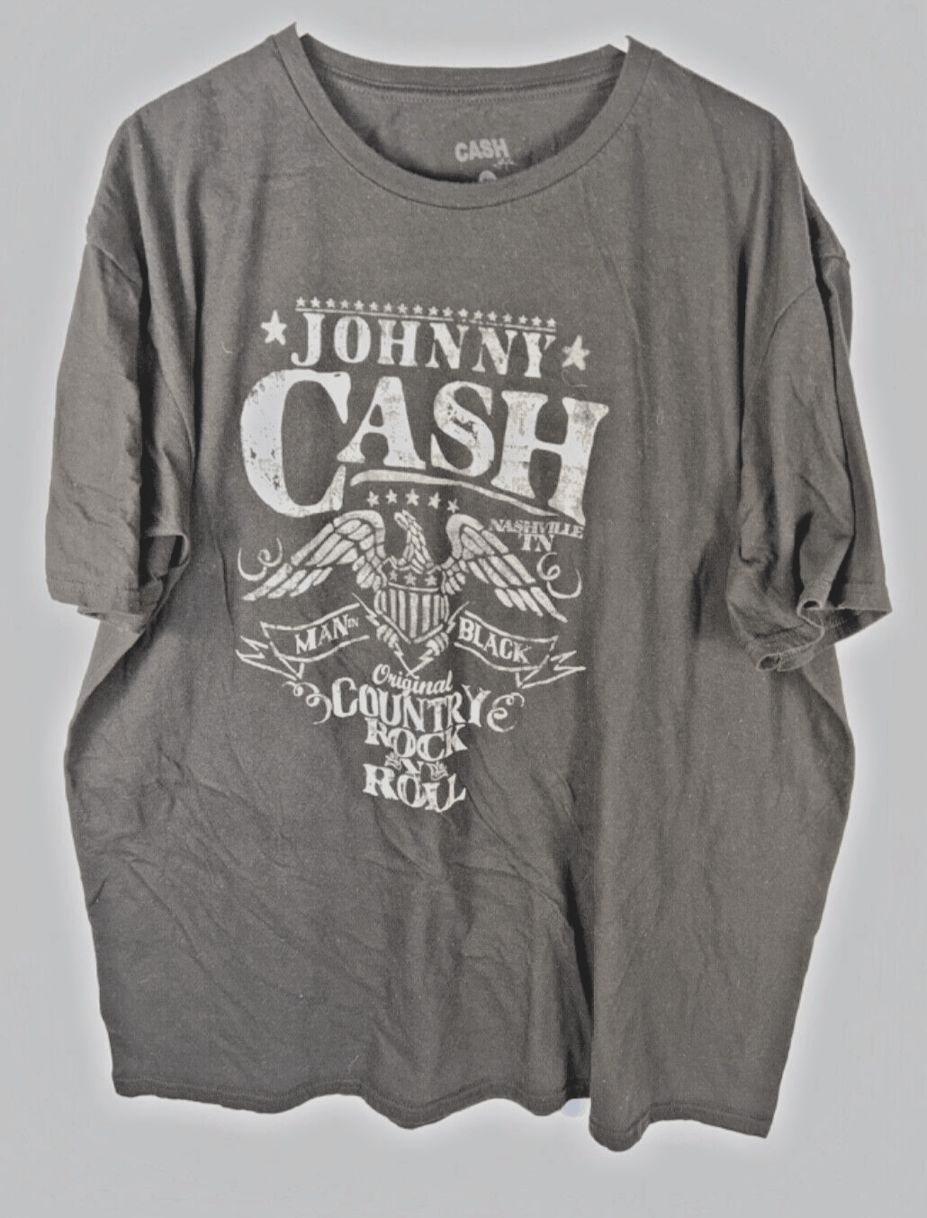 EUC Johnny Cash Man in Black Nashville TN Original Black 2XL