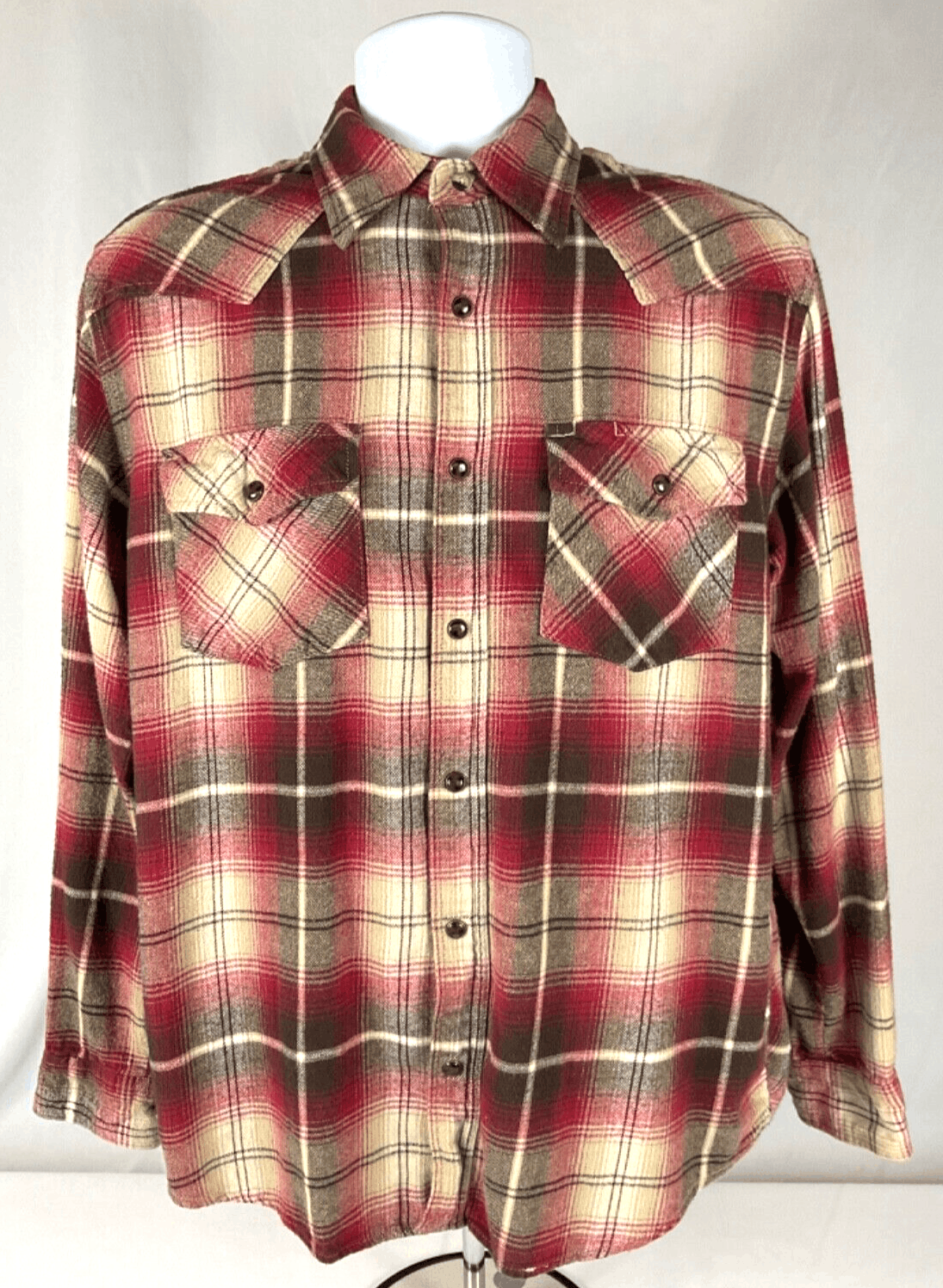 EUC Men's Plaid Cody James Pearl Snap Flannel Shirt, Medium