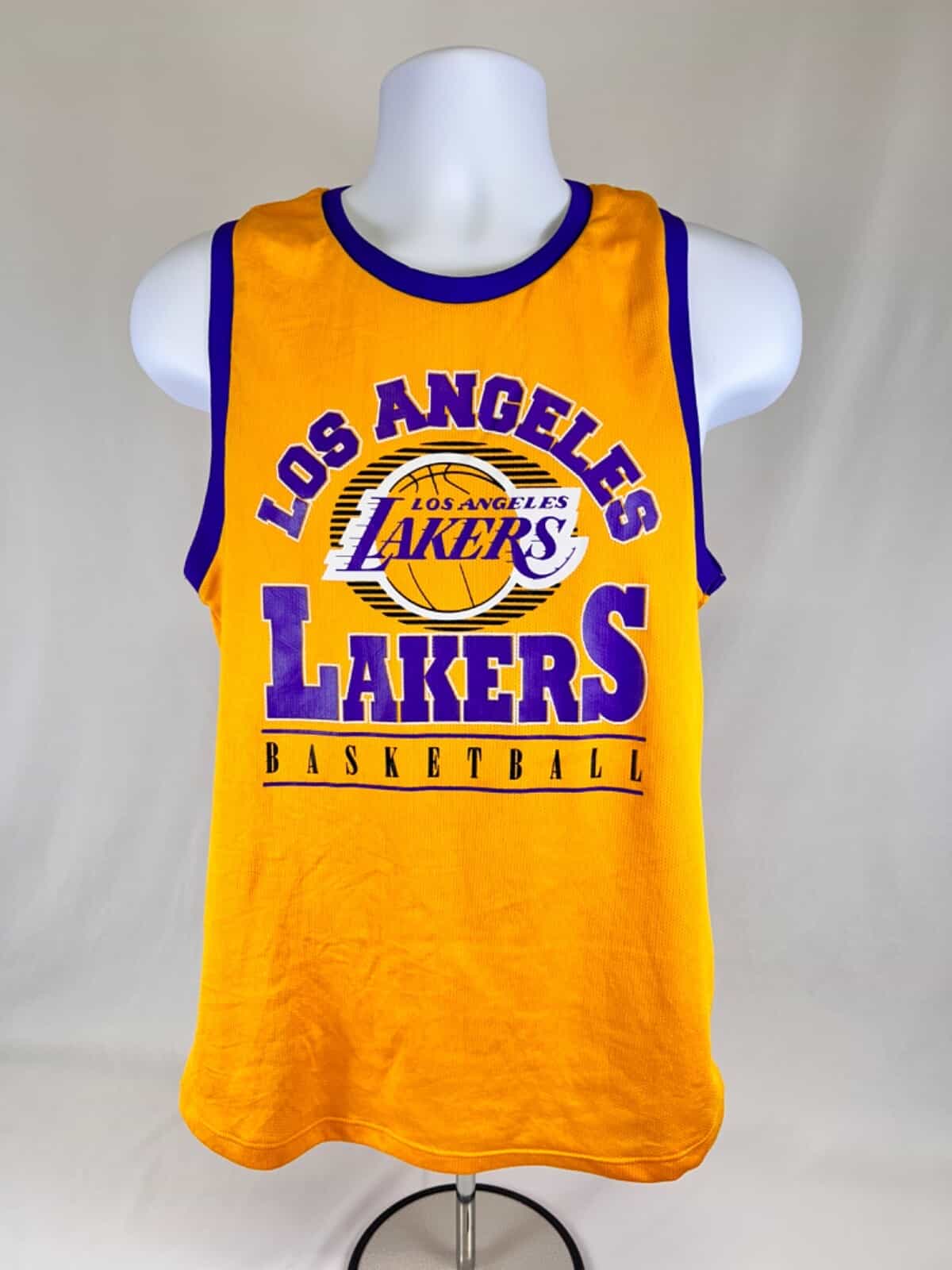 EUC NBA LA Lakers Basketball Yellow & Purple Fan Jersey, Small