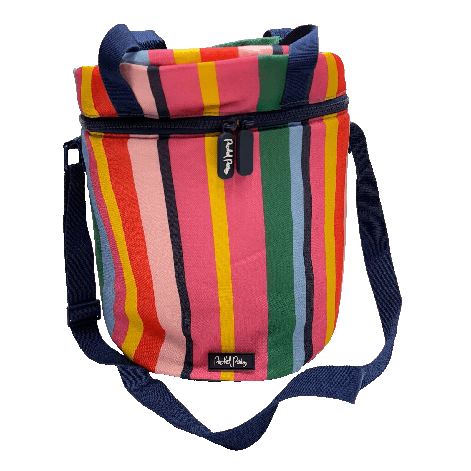 EUC Packed Party Cooler Tote Multi Stripes