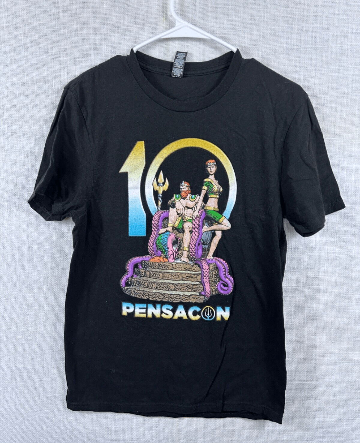 EUC Pensacon Comic-Con  10 Year Anniversary Black T-Shirt Small