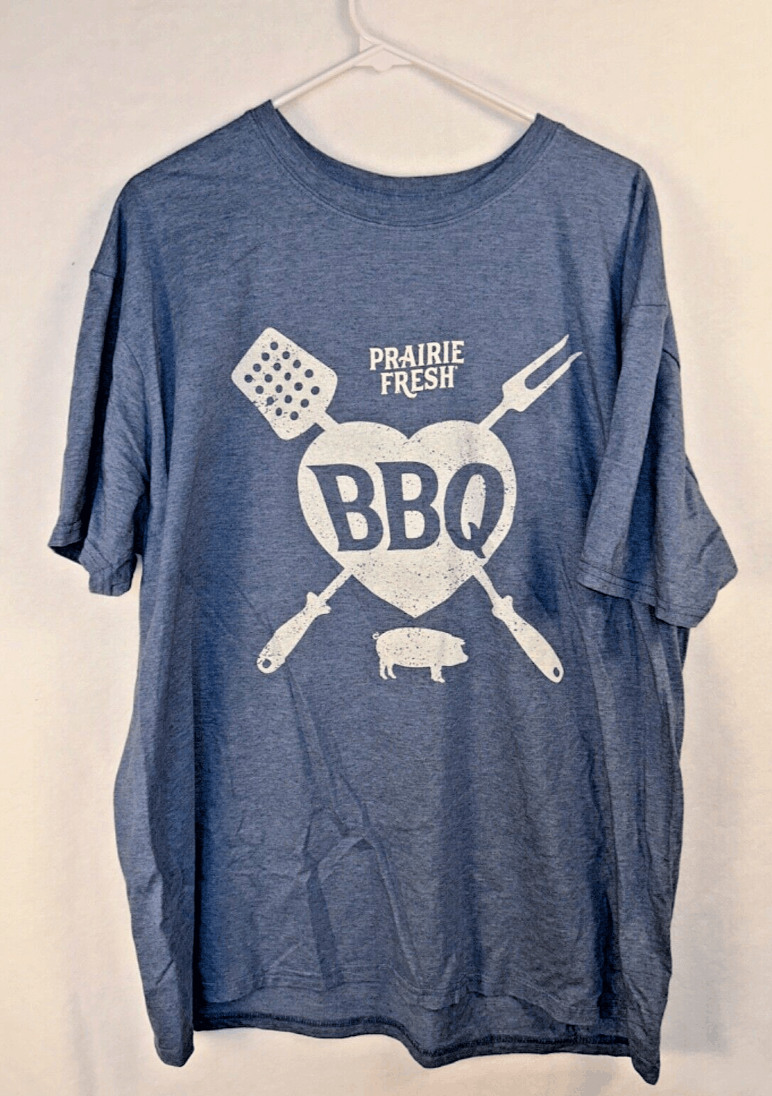 EUC Prairie Fresh BBQ TShirt 2XL Gildan SoftStyle Blue
