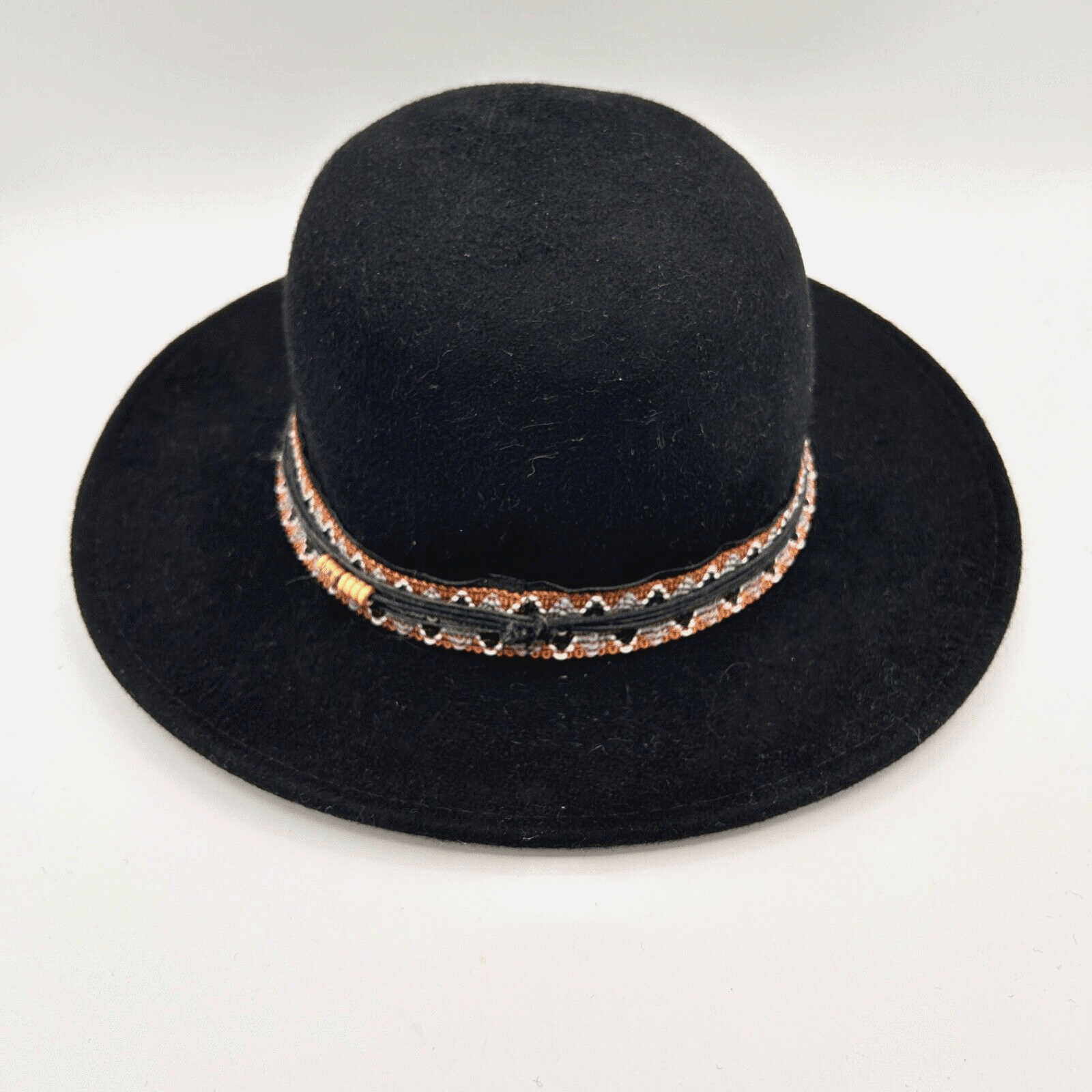 EUC Women's Urban Outfitters Rosin Headwear Black Felt Wide Brim Fedora, L/XL